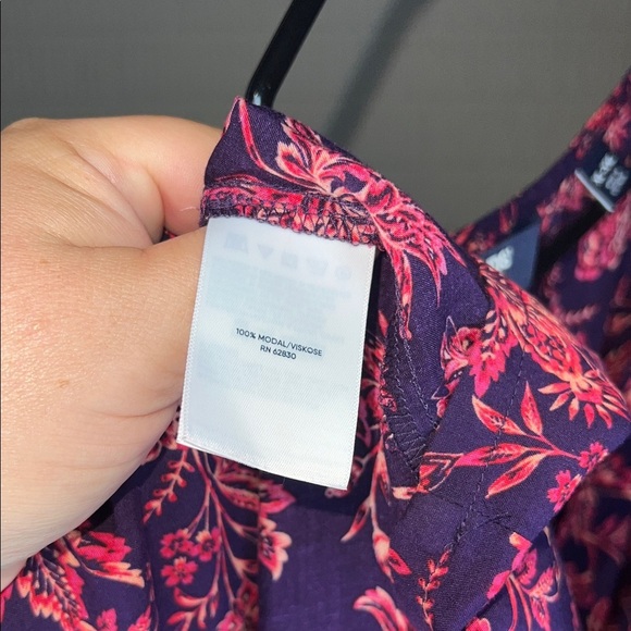 Lands End Purple Floral Swim Cover Up - Picture 4 of 4